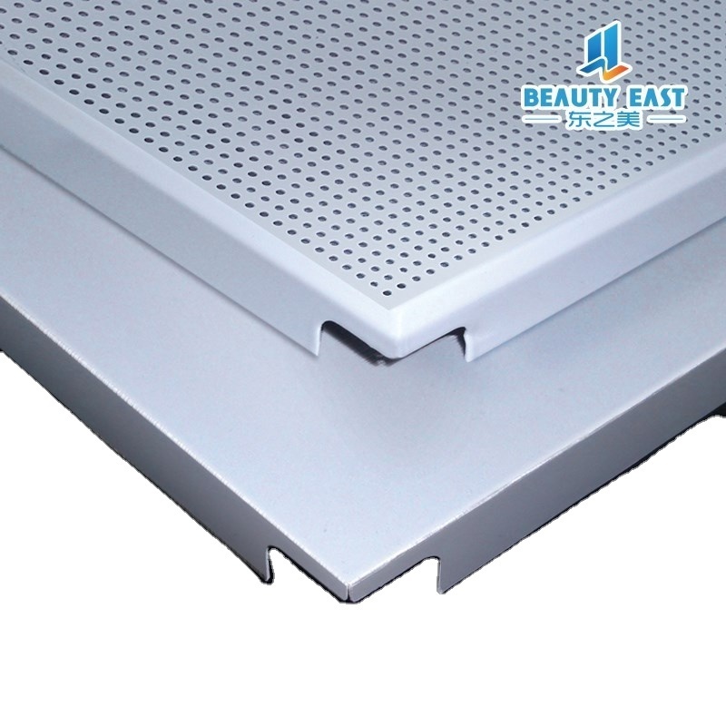 simple pop design Clip in aluminum False perforated ceiling tiles for bathroom