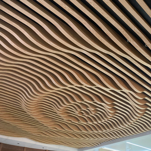 Aluminum curved pop interior ceiling designs special wave ceiling decoration