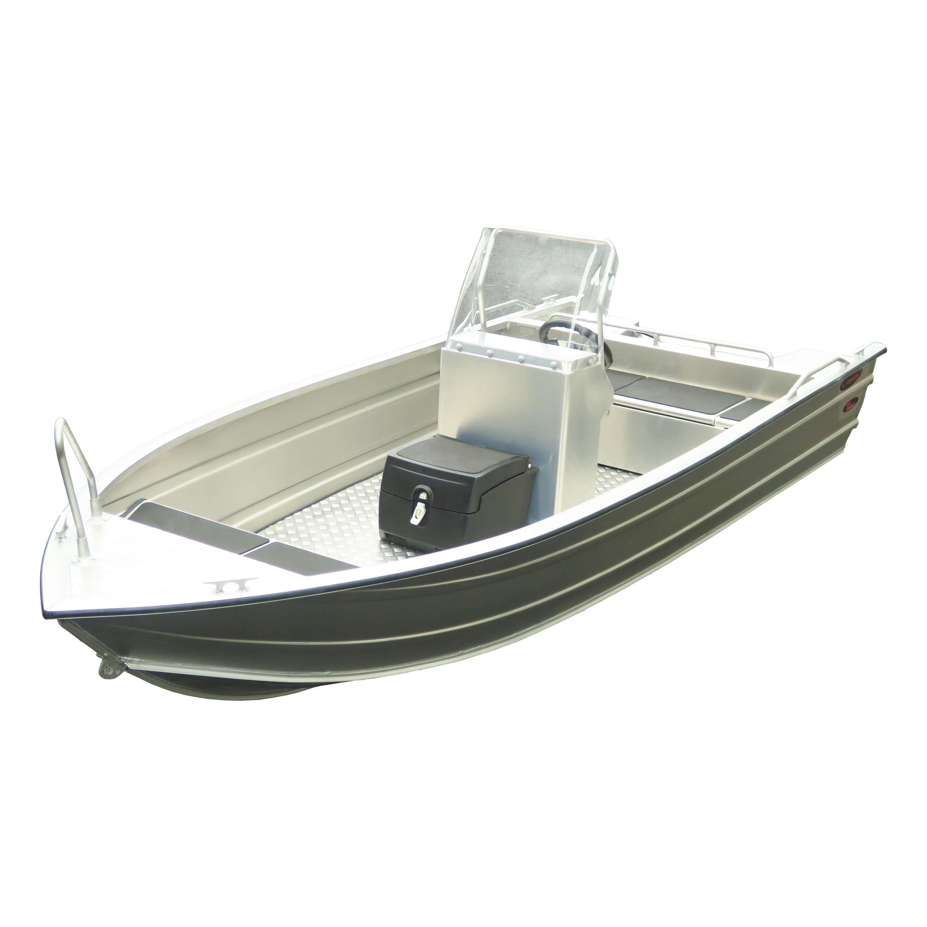 New 4.6 Meter Aluminum Fishing Boat Fully Welded 15 Foot High-Speed Rowboat