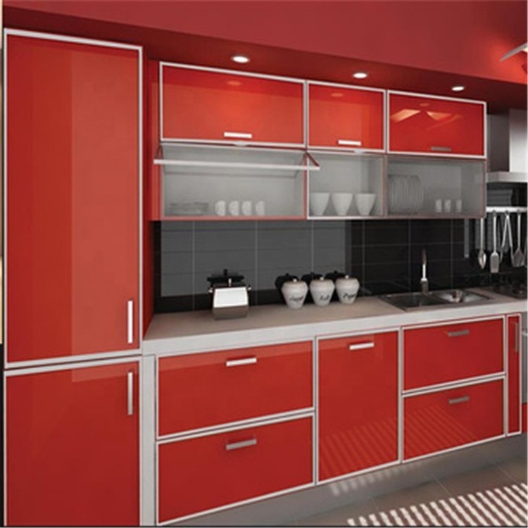 China factory aluminium profile kitchen cabinet simple luxury modern aluminium kitchen cabinet