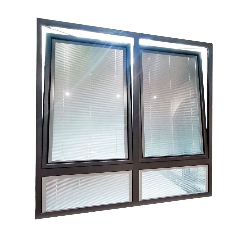 Factory direct selling simple design heat insulation aluminum casement window