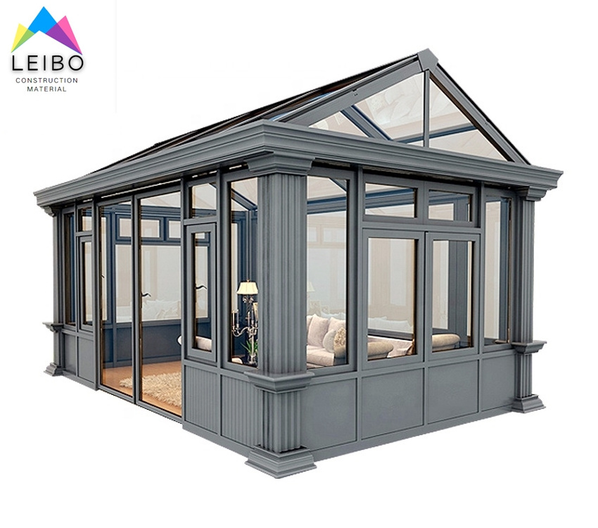 Greenhouse Garden Sunroom New High Profile Prefabricated Steel Structure Aluminum Sunroom