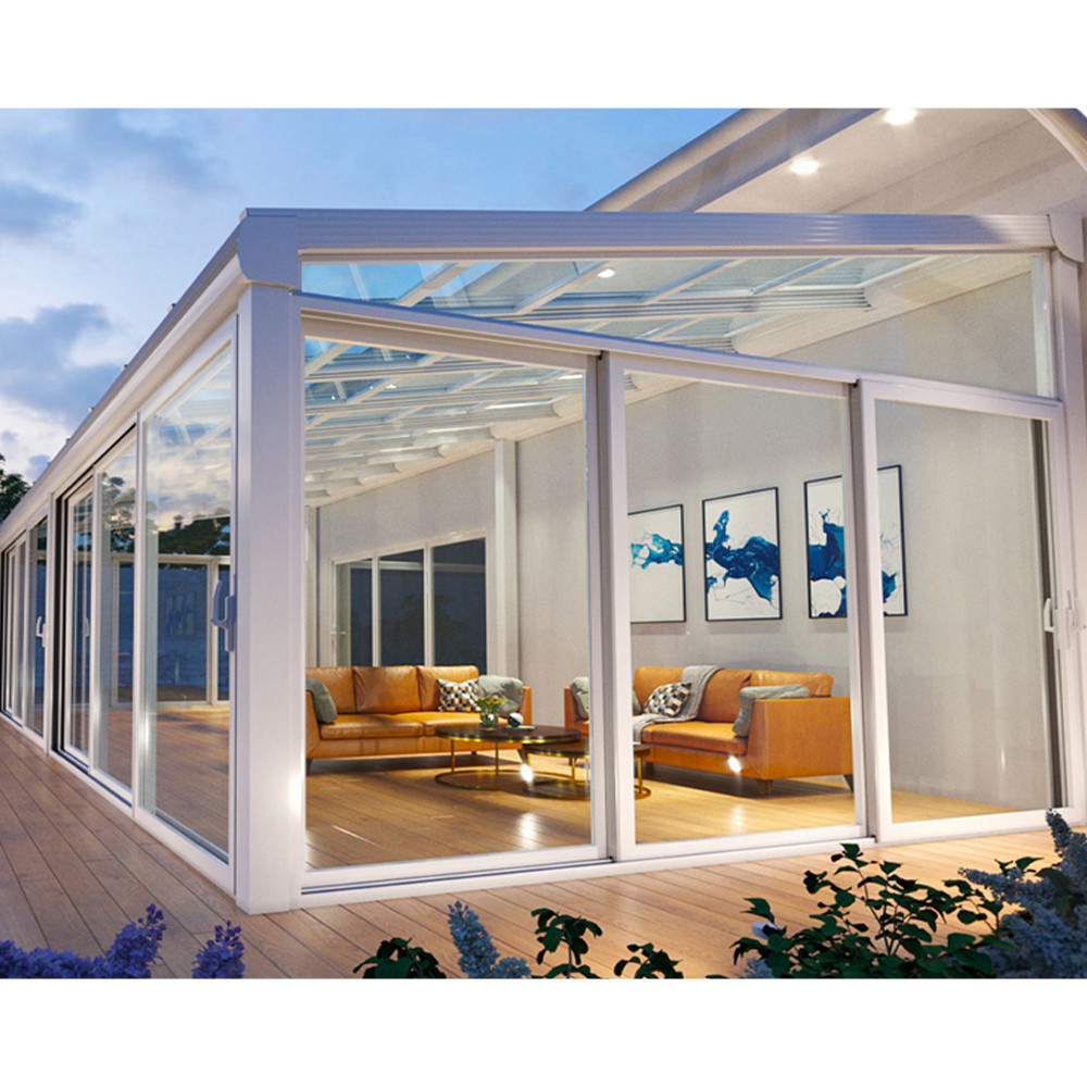 Outdoor European Alu Veranda with sliding door/ Aluminum Glass Veranda Sunroom