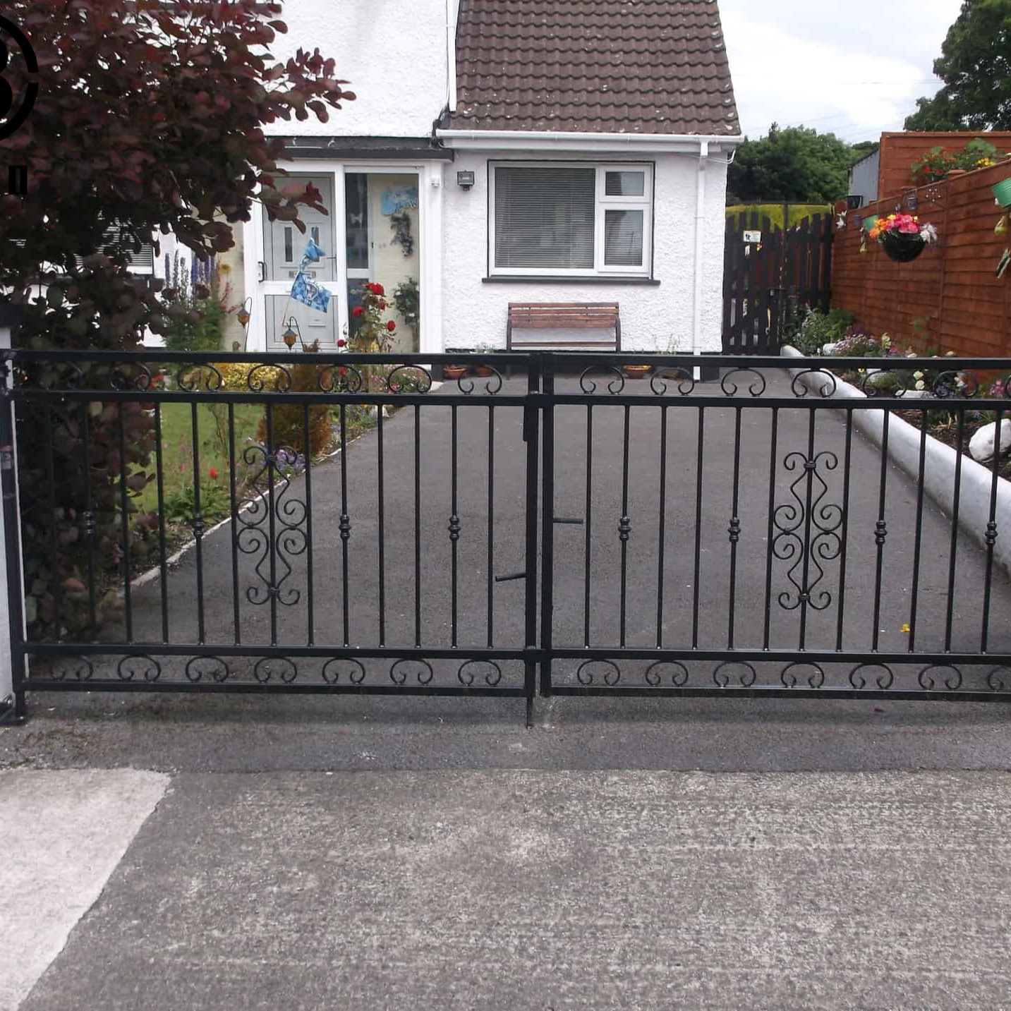 Ornamental Galvanized Steel Security Wrought Iron Main Gate Design