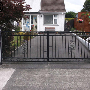 Ornamental Galvanized Steel Security Wrought Iron Main Gate Design