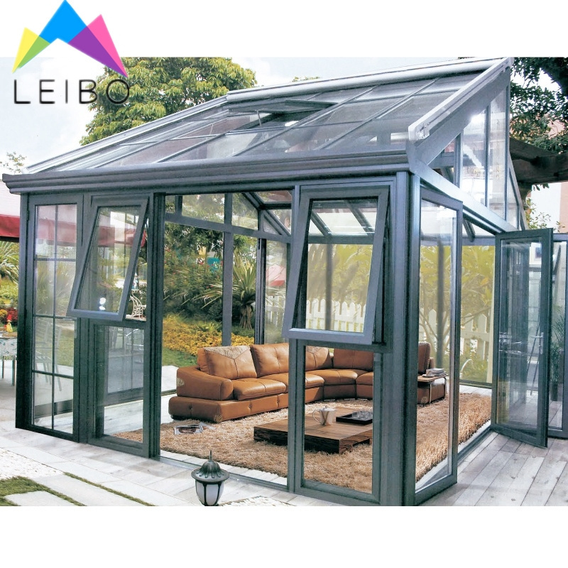 Greenhouse Garden Sunroom New High Profile Prefabricated Steel Structure Aluminum Sunroom