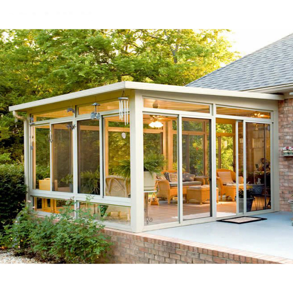 Outdoor European Alu Veranda with sliding door/ Aluminum Glass Veranda Sunroom