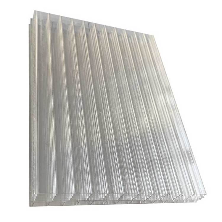 Heat Insulation Corrugated Transparent Curved Polycarbonate Roofing Exterior Panel Clear Sheet