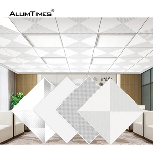 High Quality Decorative Aluminum Suspended Ceiling Tiles 600x600mm Perforated Clip in Manufacturers