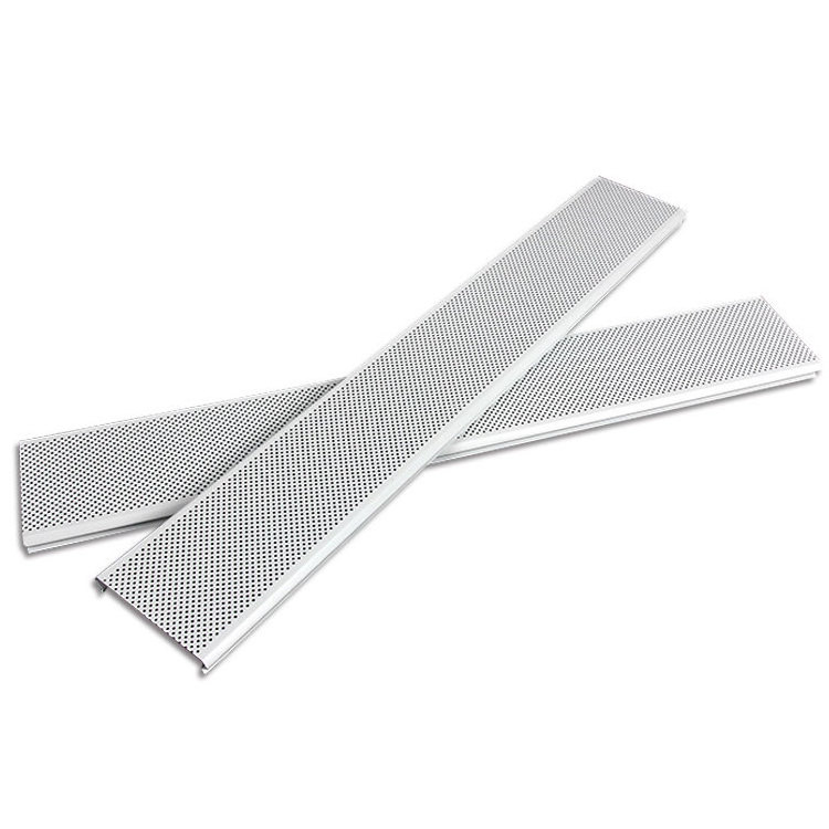 Alumtimes Indoor Lay In C Shape Strip Baffle Linear False Ceiling Panel 50mm White Cladding Rust Resistant Aluminum Ceiling Tile