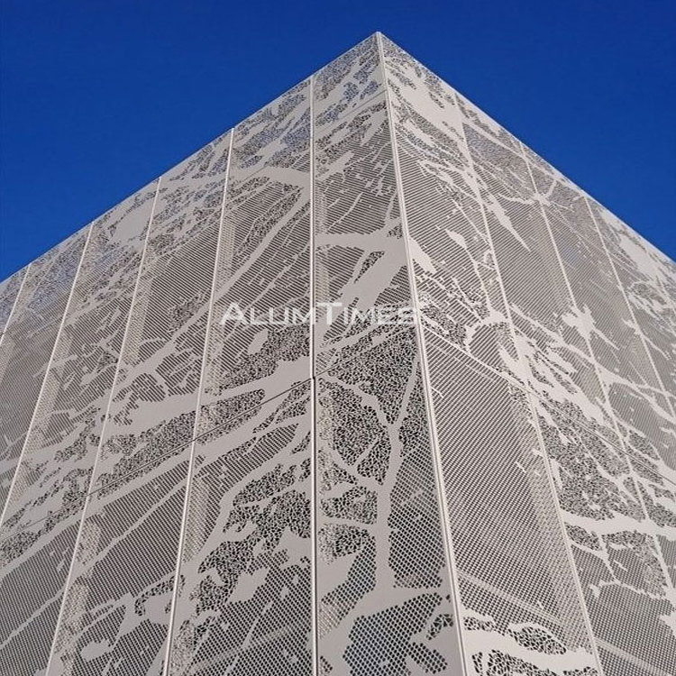 punching decorative materials aluminium perforated facade panel for curtain wall