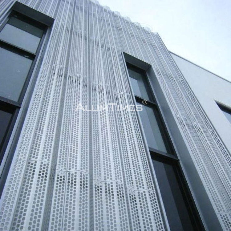 punching decorative materials aluminium perforated facade panel for curtain wall