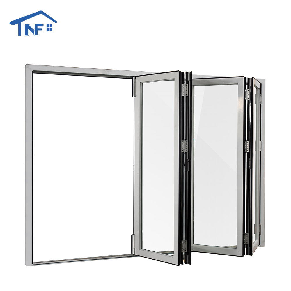 Factory Price Sliding Folding Door System top hung bifold door track with bottom guid roller