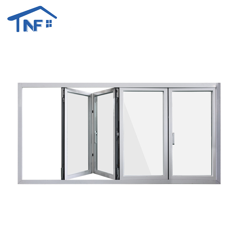 Aluminium tempered glass bifolding windows horizontal folding local window aluminium bifold windows balcony window