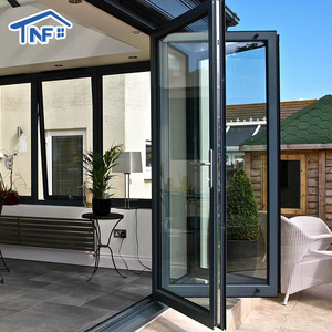 Foshan NF Modern Design Wholesale Direct Sale Waterproof Ready Made Exterior Thermally Broken Aluminum Folding Doors For House