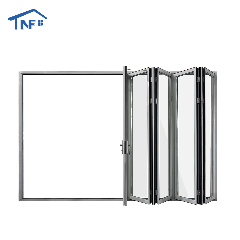 Folding door exterior aluminum house patio double glazed bifold steel exterior doors industrial doors sliding