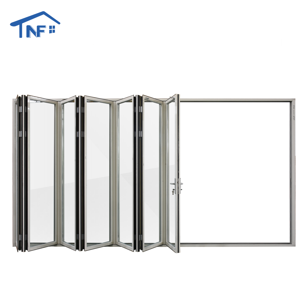 Folding door exterior aluminum house patio double glazed bifold steel exterior doors industrial doors sliding