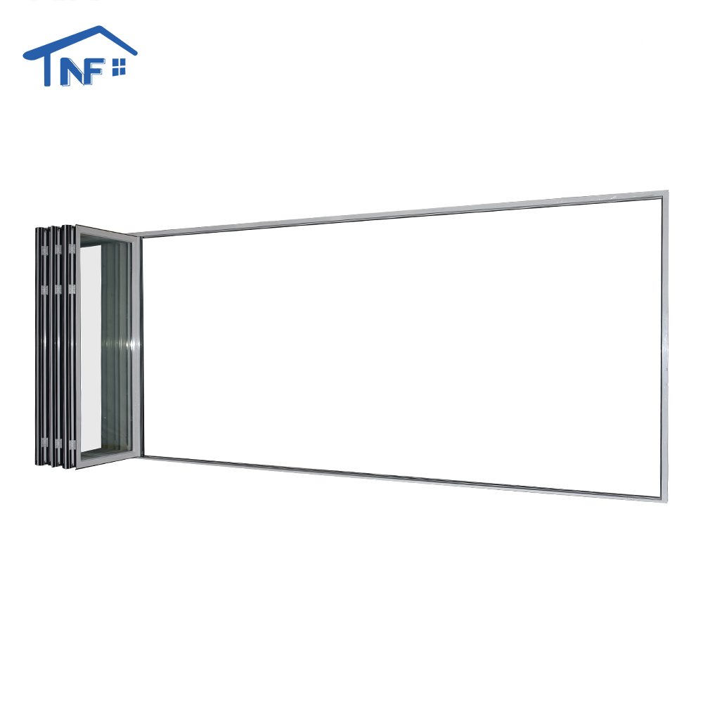 Factory Price Sliding Folding Door System top hung bifold door track with bottom guid roller