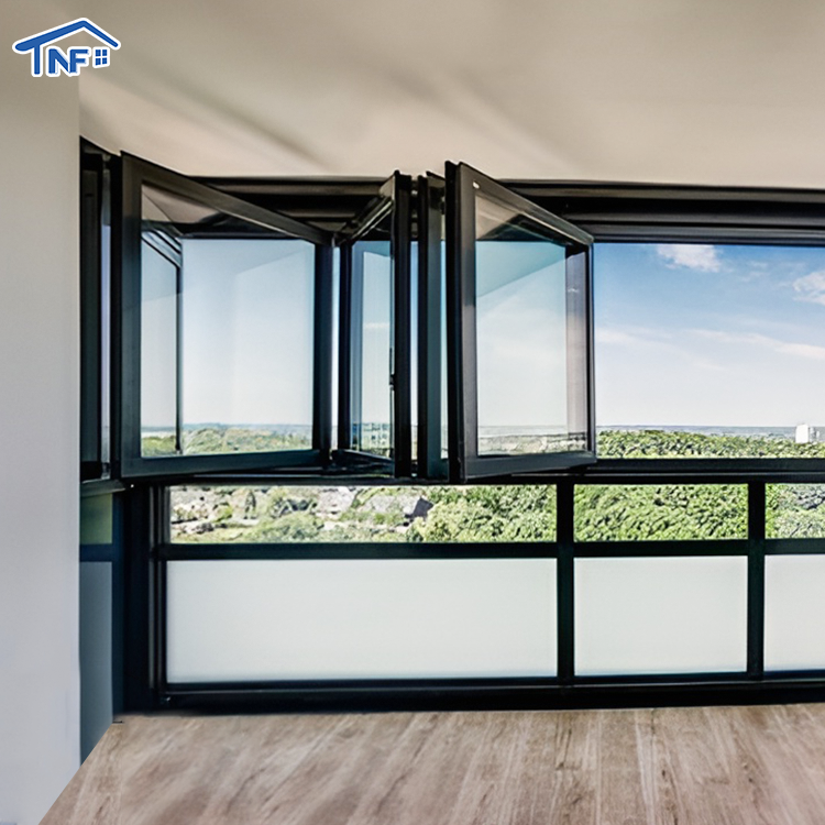 high quality sound proof Aluminium Windows bifold glass window screens bifold windows