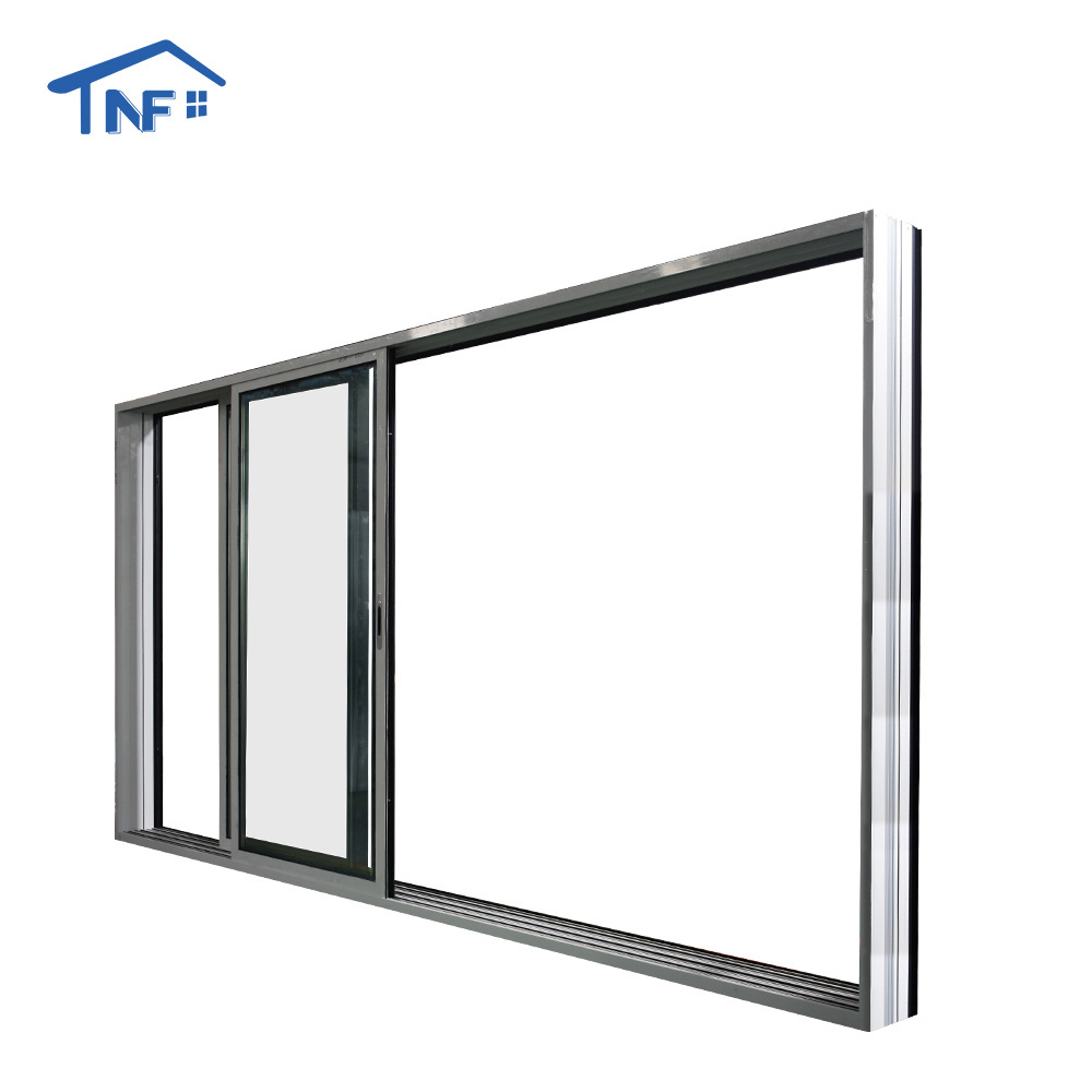 AGGA sound Proof Impact high quality cheap unbreakable Aluminum Balcony Patio Slide Glass Door