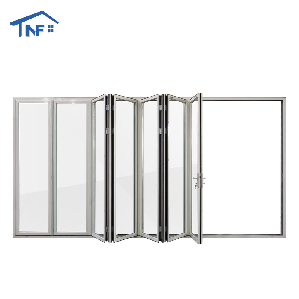 Folding door exterior aluminum house patio double glazed bifold steel exterior doors industrial doors sliding