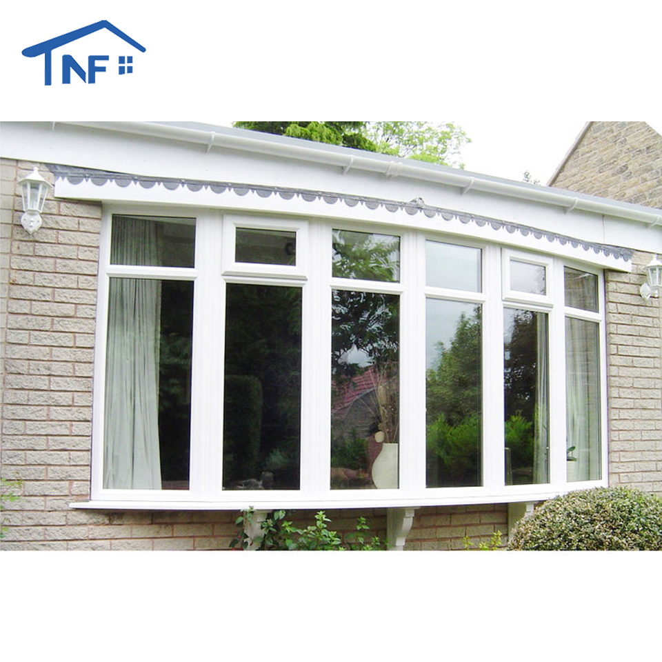 Black Aluminium Alloy Double Glazed Bay Window With Openable Casement Windows