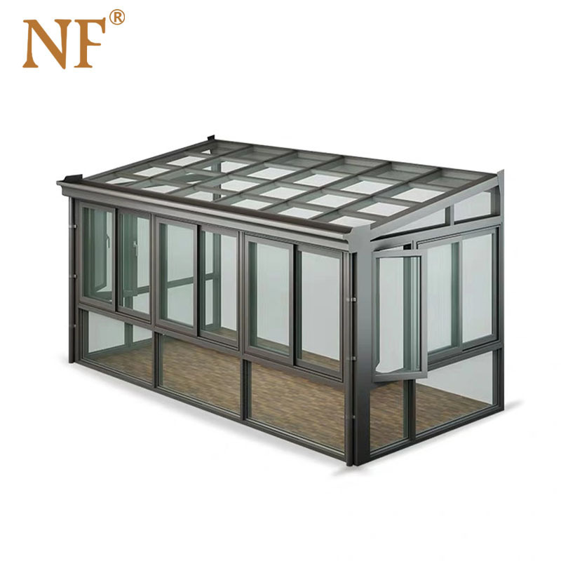 Outdoor Veranda Sun Room Patio Winter Garden Glass House Orangerie Greenhouse Solarium Conservatory Prefab Free Standing Sunroom