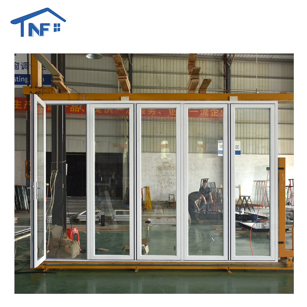 Aluminum house exterior bifold accordion soundproof doors aluminum section for bifolds door