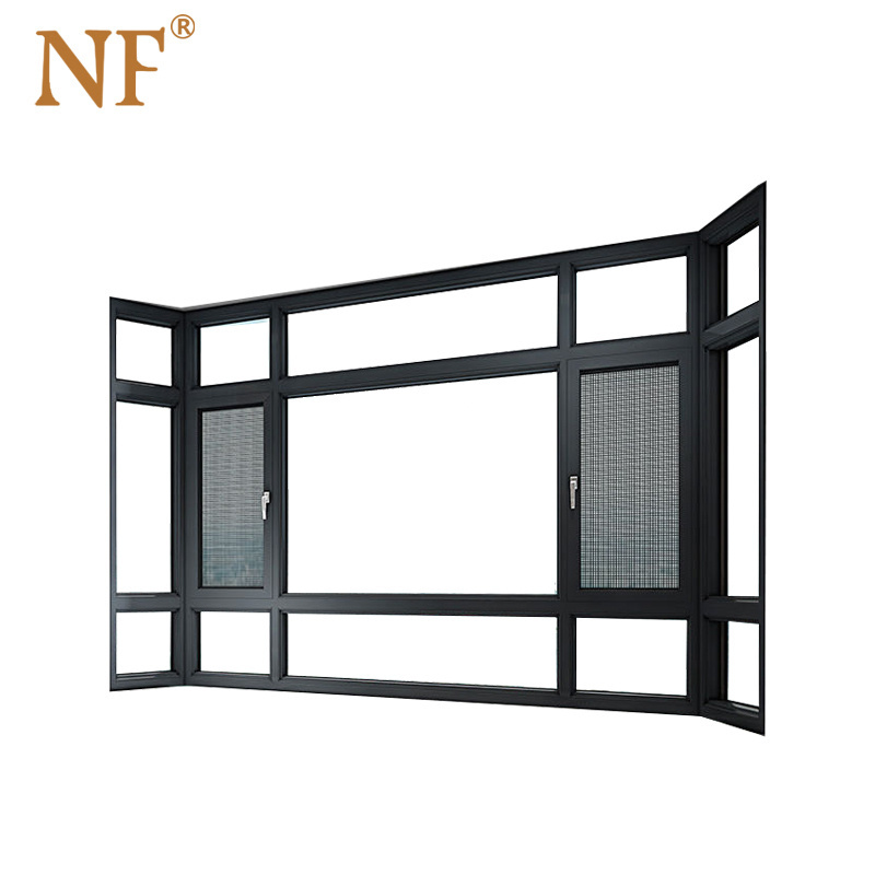 European style aluminium tilt turn window for hurricane case bay window lowes High quality bay windows for sale