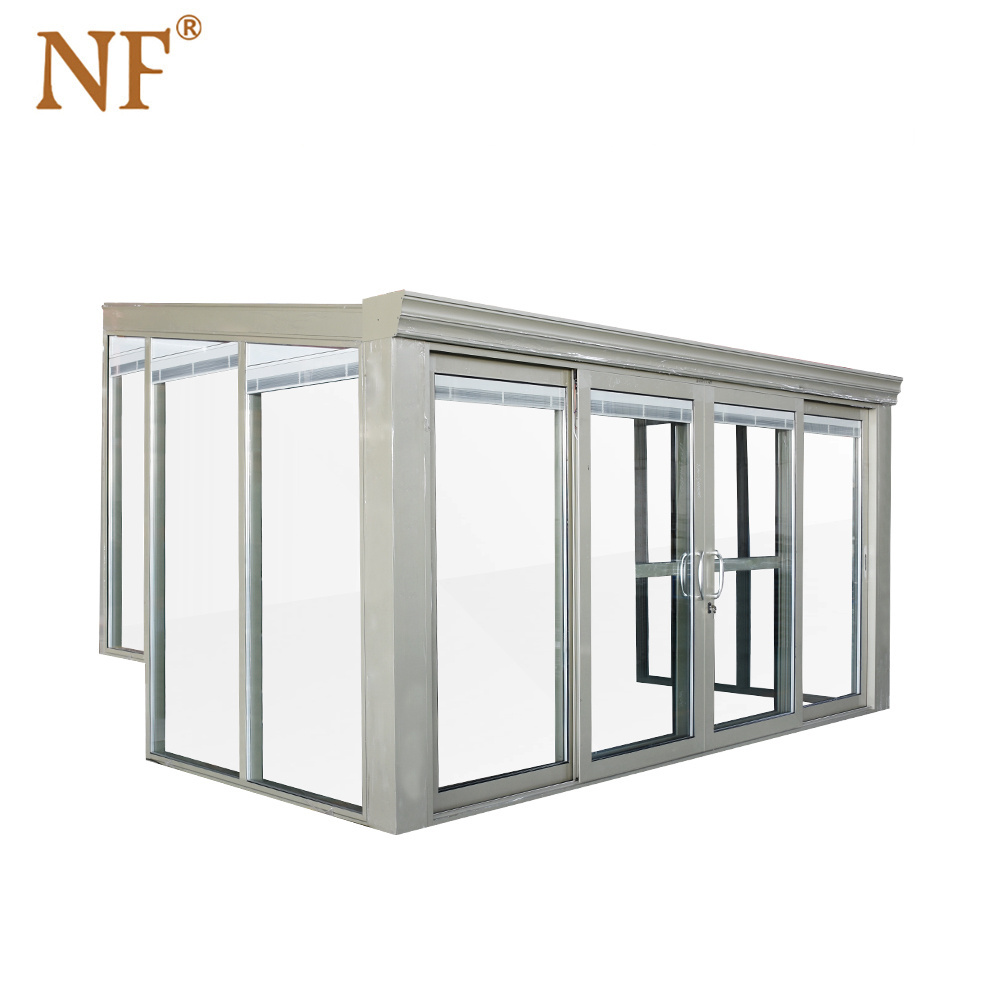 modern soundproof aluminum retractable glass houses sunrooms