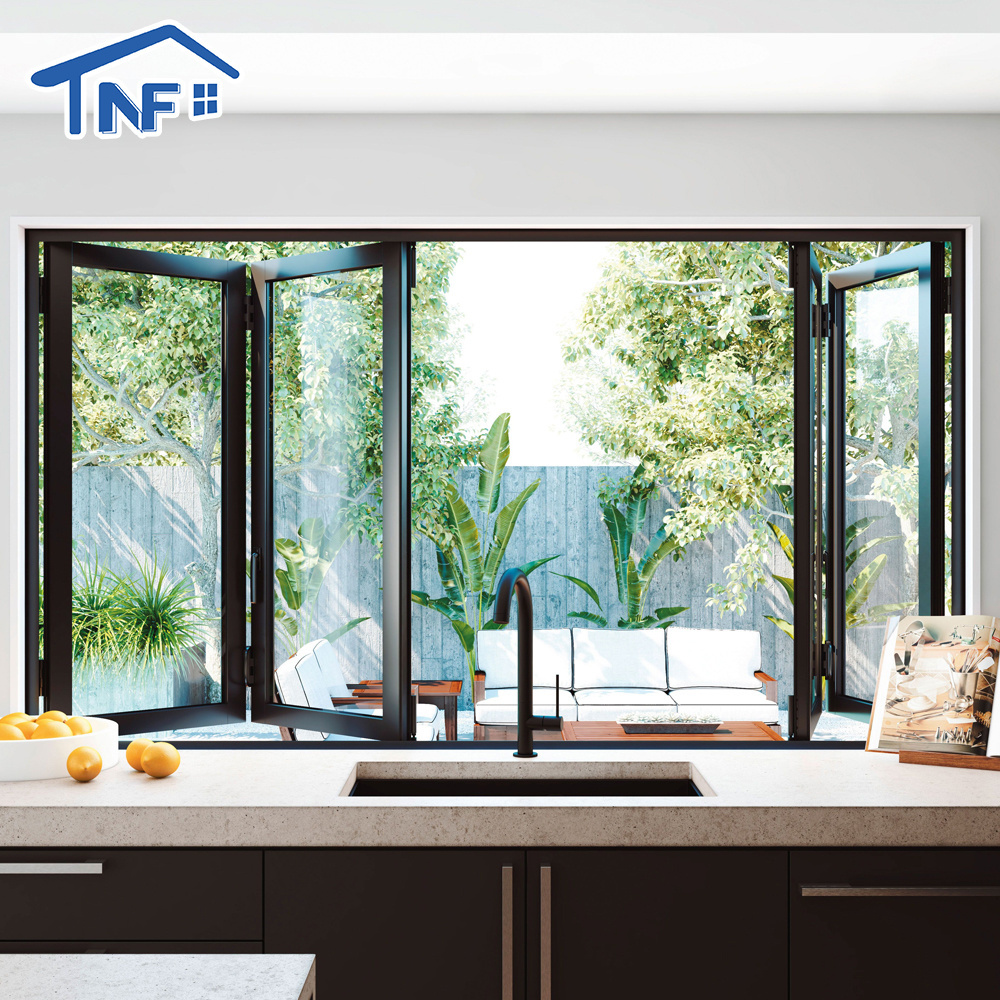 Soundproof bifold windows glass new folding window