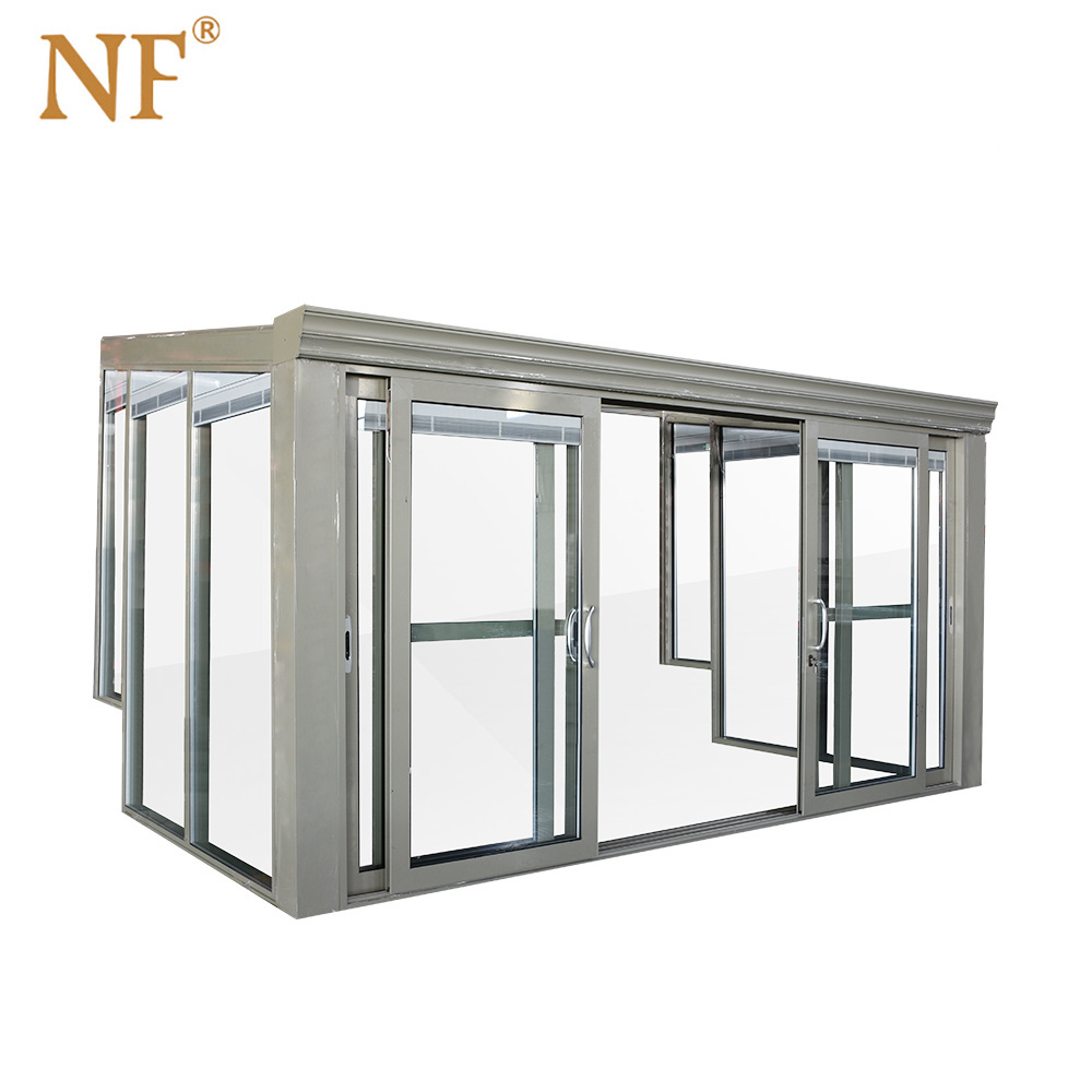 modern soundproof aluminum retractable glass houses sunrooms