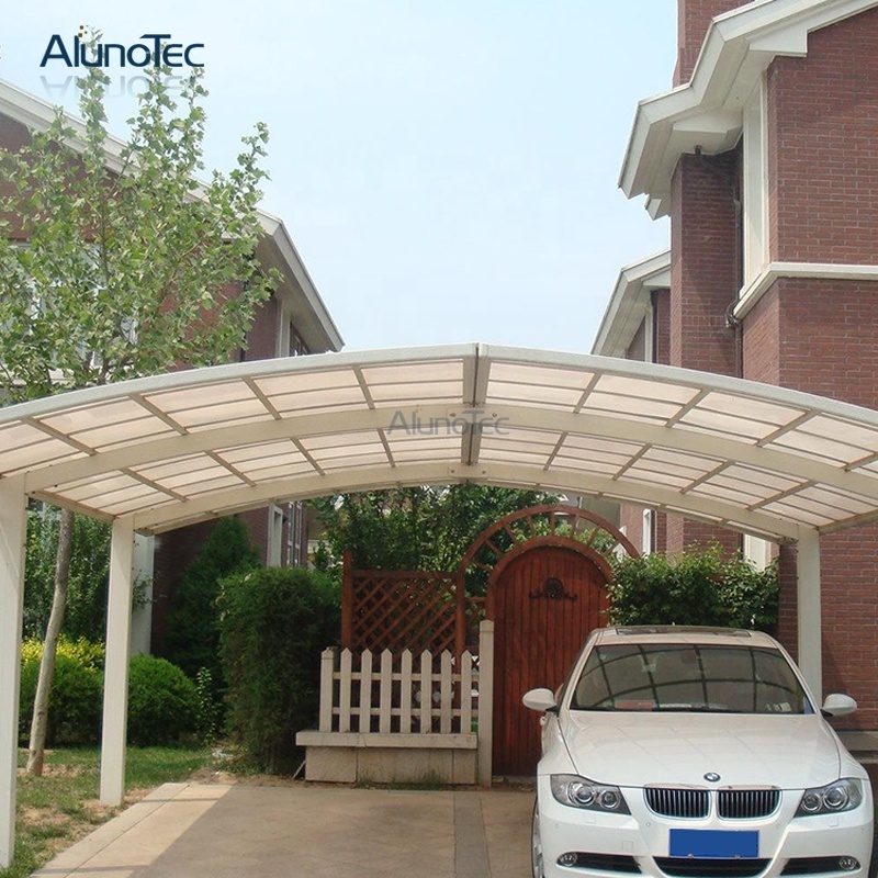 Outdoor Aluminium Carport Powder Coated Frame Car Parking Shed For 4 Cars