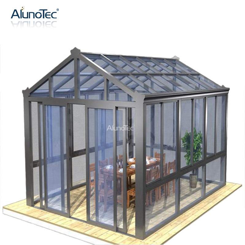 Transparent Aluminum Alloy Glass Room Terrace European Sunroom Outdoor Roof Shade House