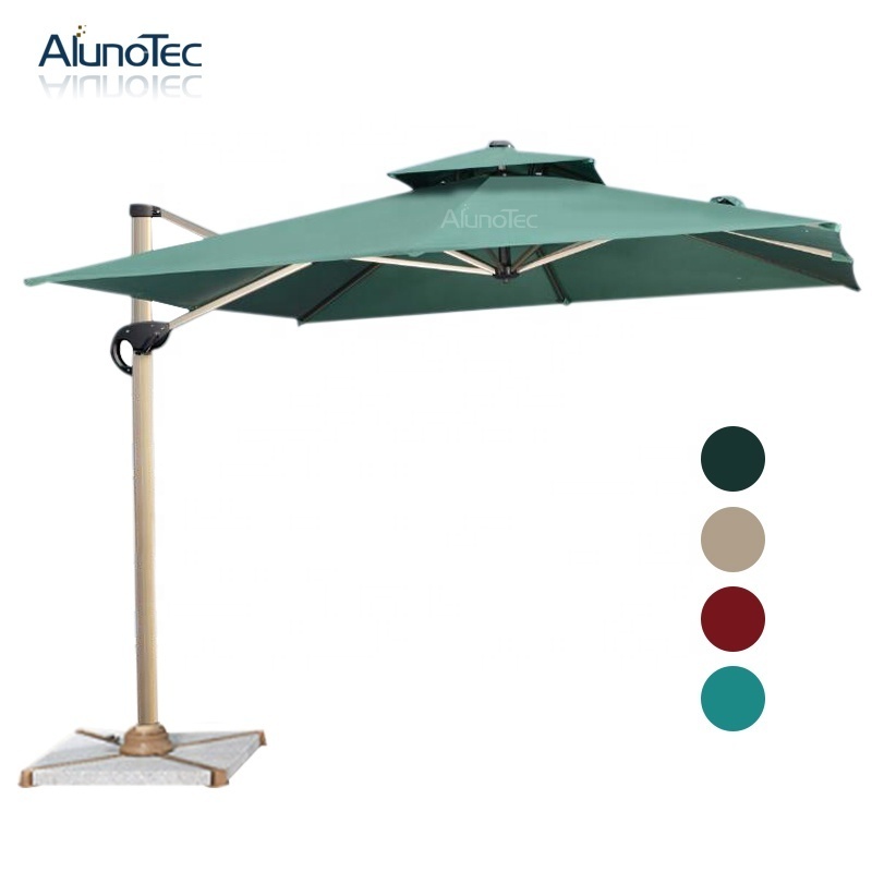 Outdoor Restaurant Cafe Roman Umbrella Aluminium Sun Block Parasols Umbrellas