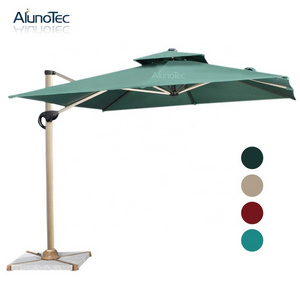 Outdoor Restaurant Cafe Roman Umbrella Aluminium Sun Block Parasols Umbrellas