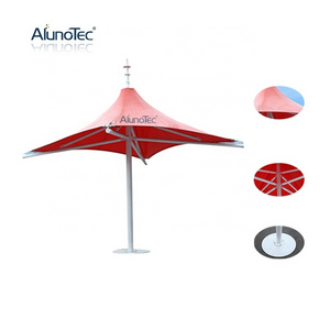 Customized Patio Side Pole Umbrella Beach White Red Waterproof Sun Shading Umbrellas