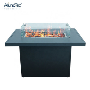 Outdoor Smokeless Metal Modern Garden Furniture Aluminum Propane Fire Pit Table