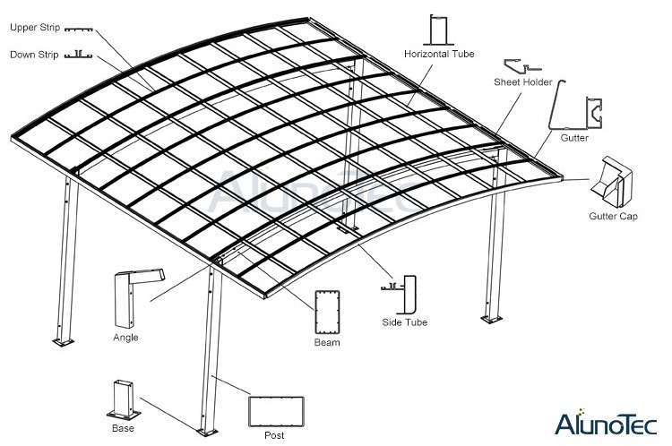 Aluminum Sheds Carport Awning Commercial Canopy Roof