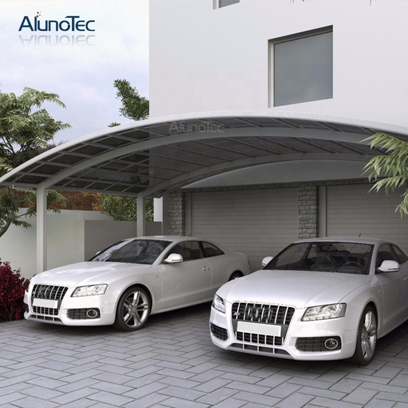 Outdoor Aluminium Carport Powder Coated Frame Car Parking Shed For 4 Cars