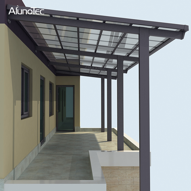 AlunoTec Wall Mounted Unique Design Aluminium R Patio Awning For Outdoor Garden