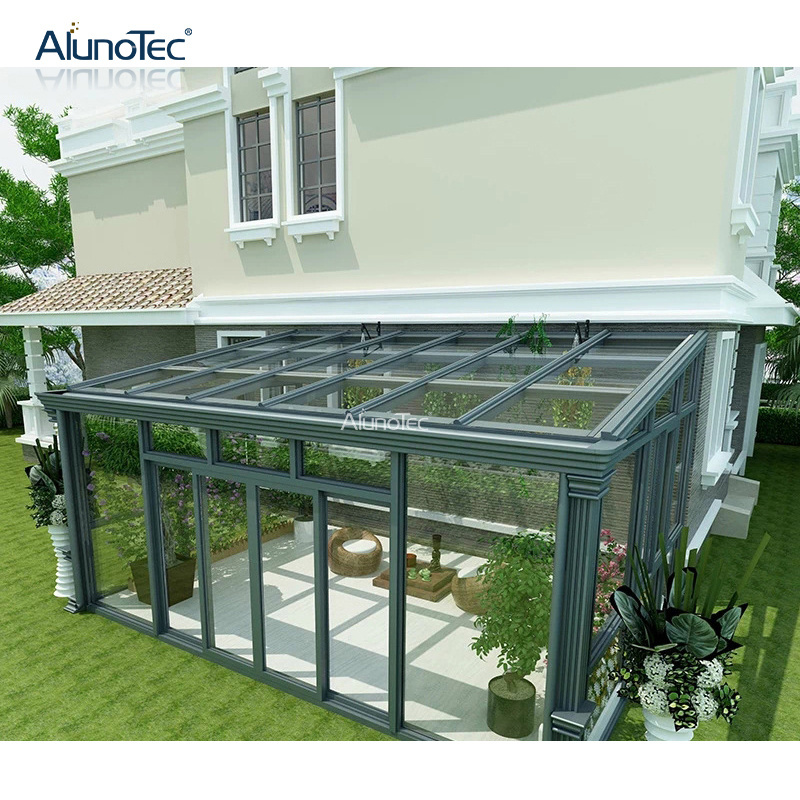 Transparent Aluminum Alloy Glass Room Terrace European Sunroom Outdoor Roof Shade House