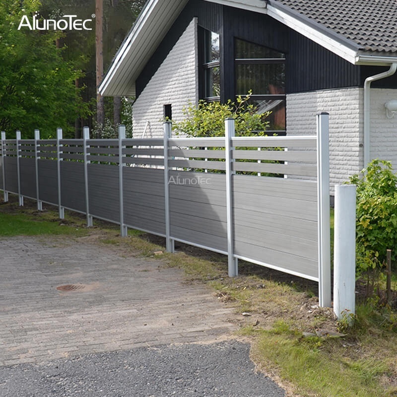 Privacy Wood Plastic Composite Fence Balcony Fencing Material Outdoor Garden WPC Fence