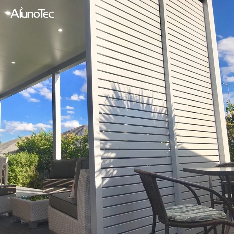 AlunoTec Aluminum Louver Screening Fence Shutters Aluminium Slat Garden Fencing