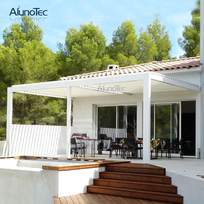 Manual Aluminium Pergola with Flat Louver Roof System