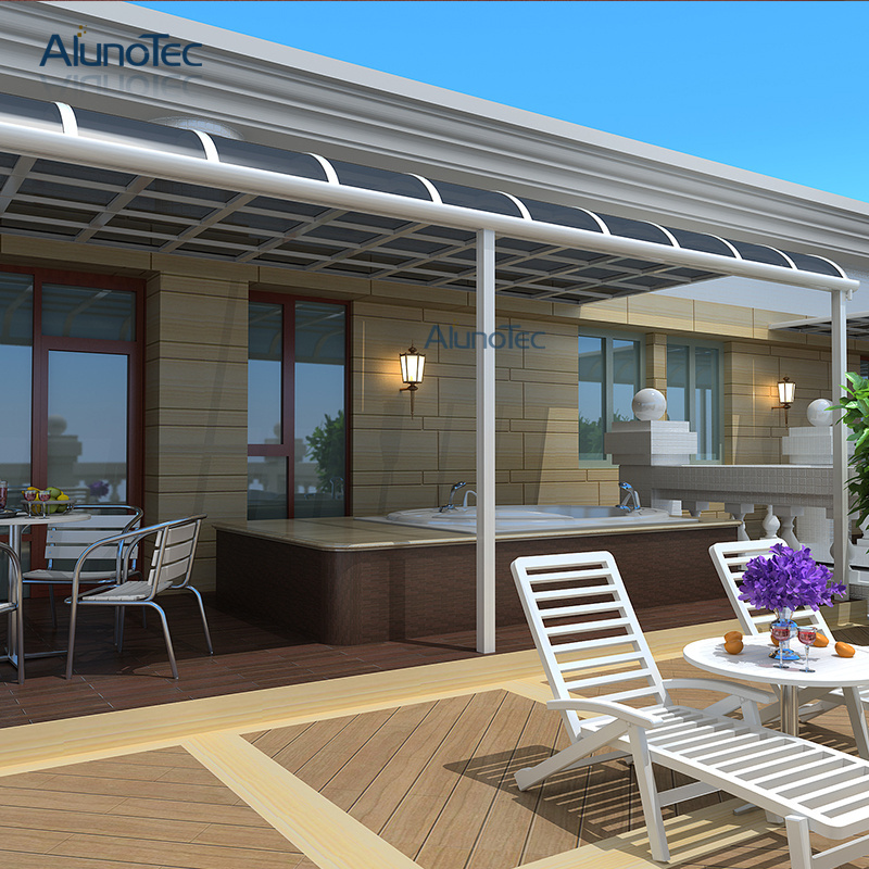 Sun and Rain Awnings Patio Aluminium Canopy For Garden Canopy Awning Polycarbonate Roof