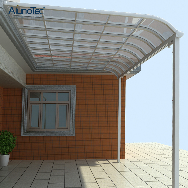 AlunoTec Wall Mounted Unique Design Aluminium R Patio Awning For Outdoor Garden