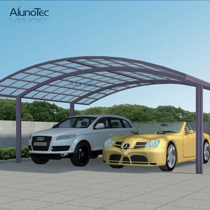 Outdoor Aluminium Carport Powder Coated Frame Car Parking Shed For 4 Cars