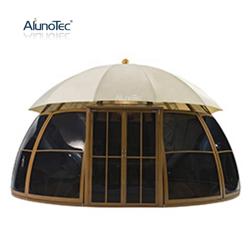 Multifunctional Waterproof Green House Dome Gazebo Glass Garden Rooms Patio Pergola Canopy Sunroom