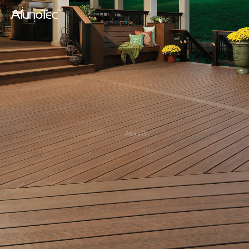 China Aluminum Decking Fire Resistance Class A2 System Outdoor Balcony Composite wpc Deck with Gap Clips